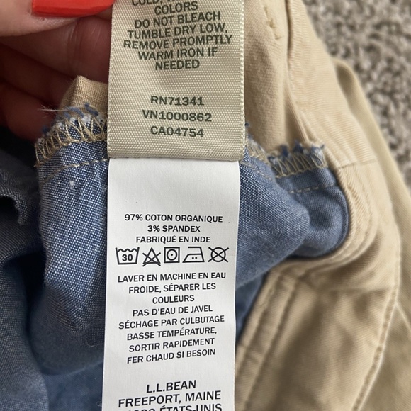 L.L.Bean Favorite Fit Womens Shorts Sz 12 Khaki High Rise Stretch Slash Pocket - Picture 11 of 11